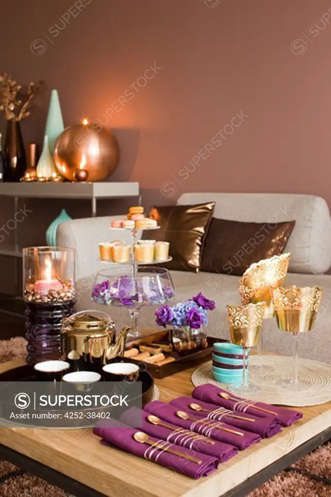 Festive set table