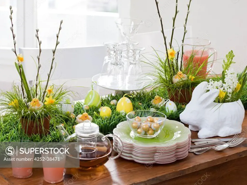 Easter teatime decor