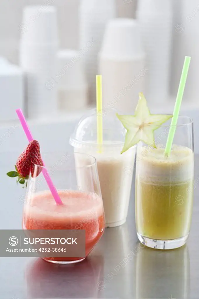 Fruits juices smoothies