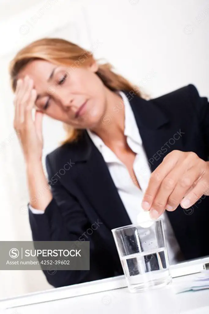 Woman work headache