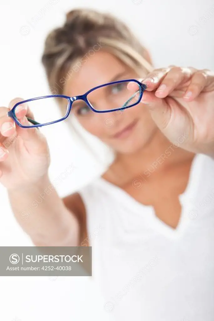 Woman glasses looking