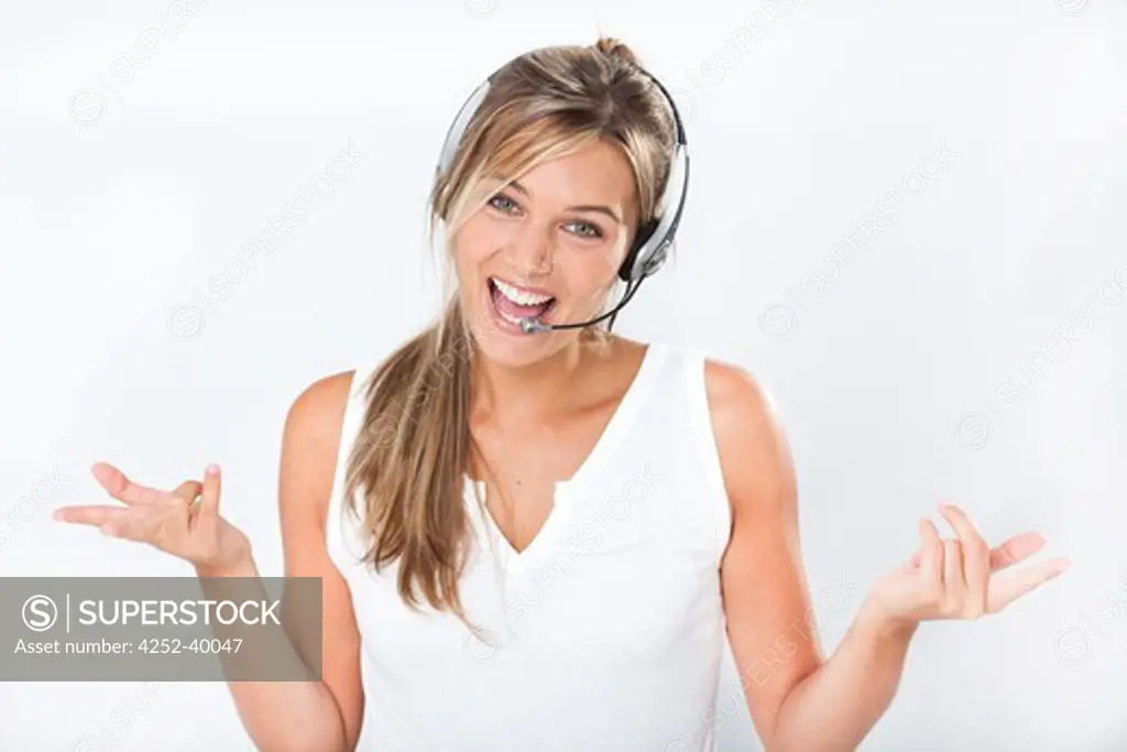 Woman call center