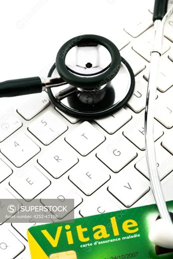 Keyboard french medical insurance card