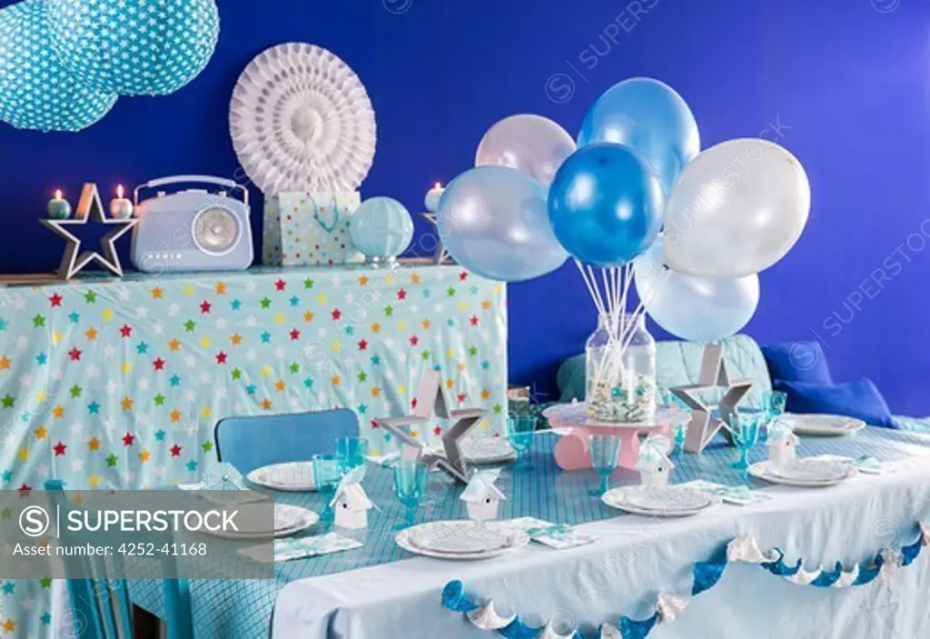 Decorated table birthday