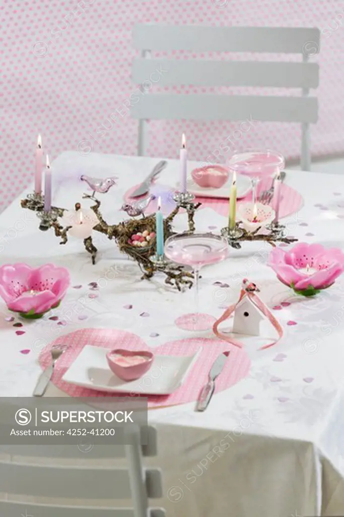 Table romantic decoration