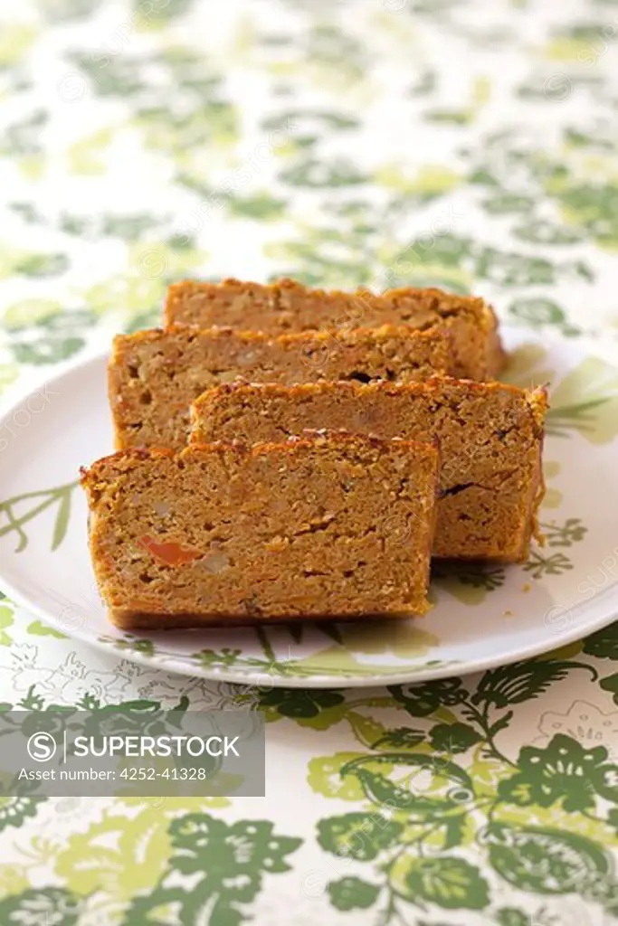 Carrot and red lentil terrine