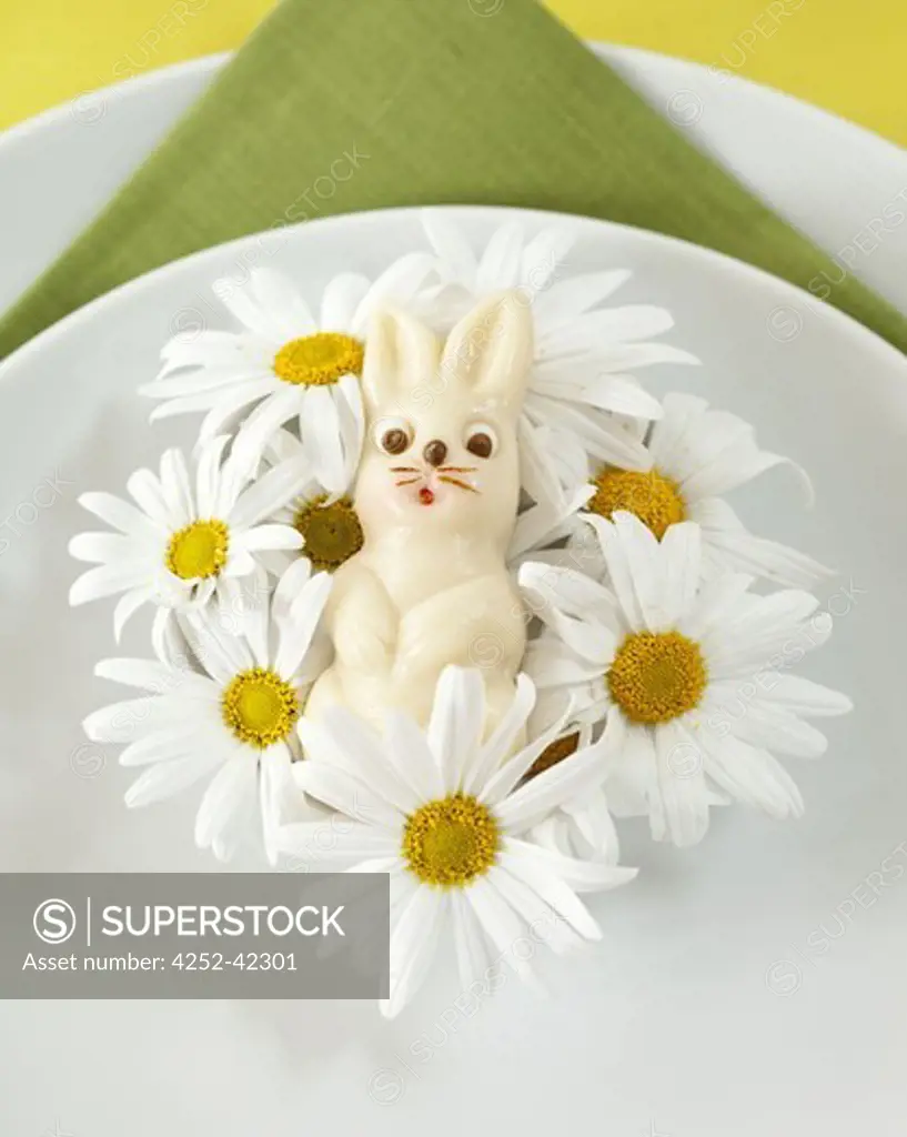 Rabbit candy Easter plate