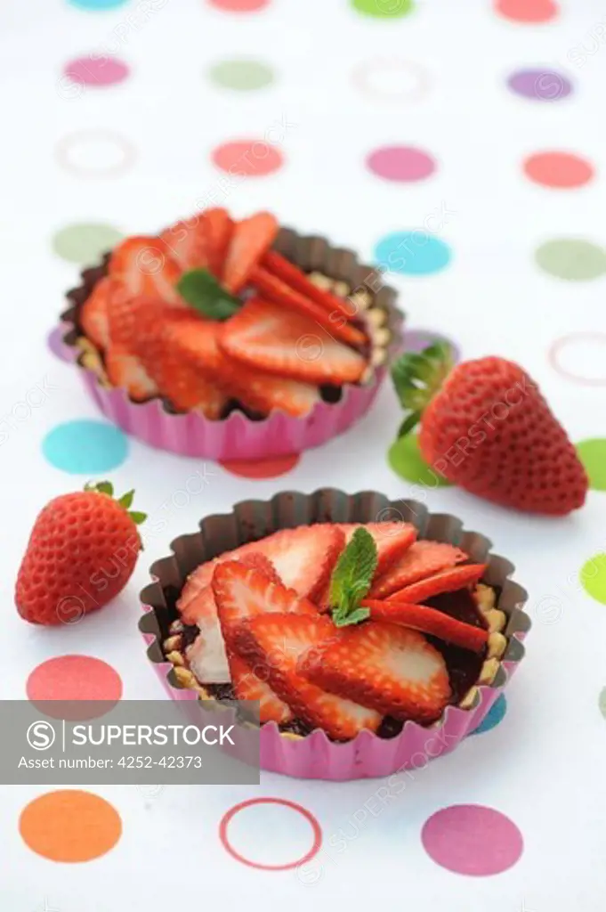 Strawberry and cherry tartlets