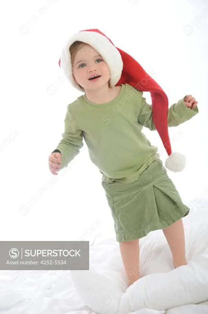 Little girl Christmas winter hat