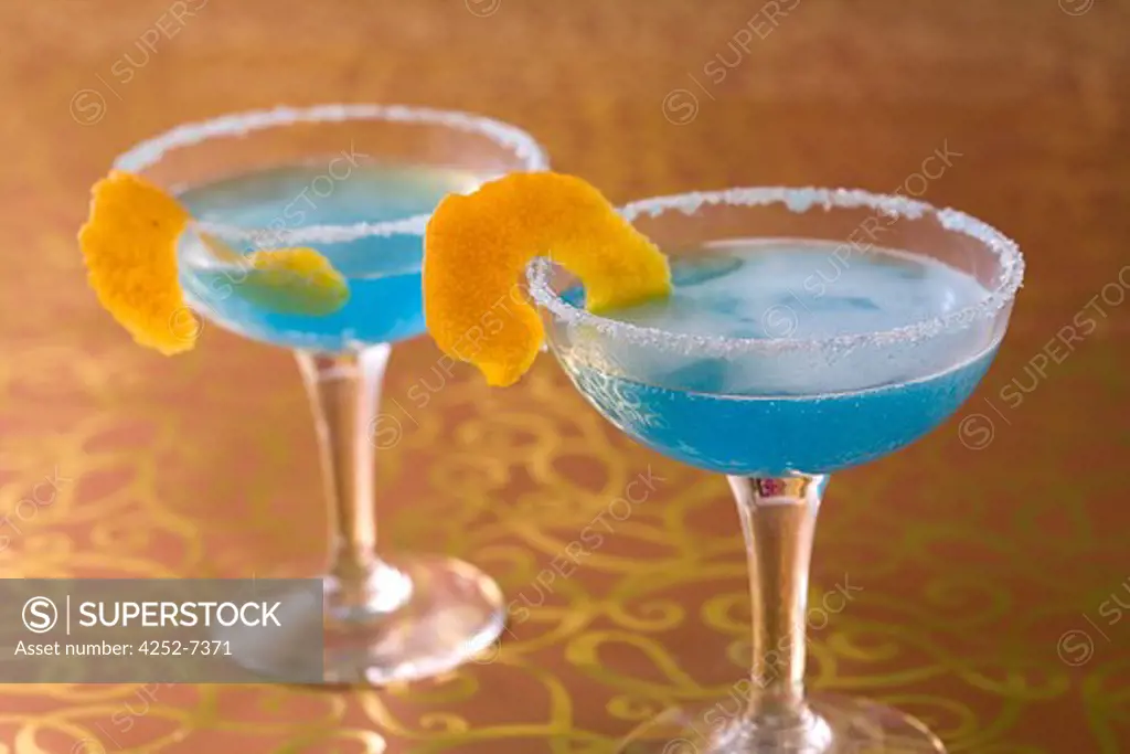 Deep blue cocktail