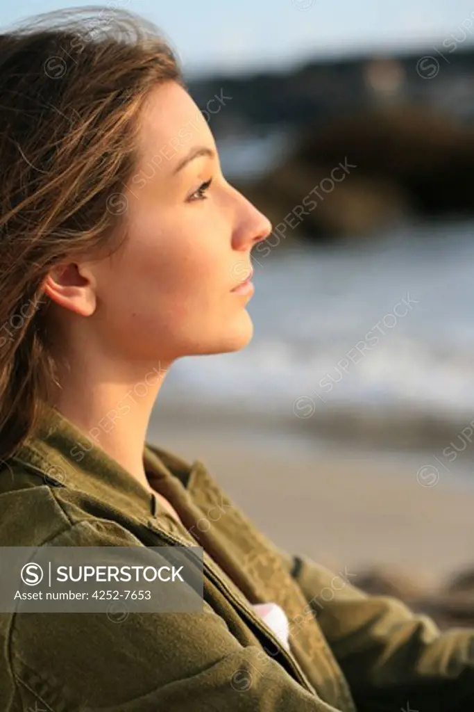Contemplative woman
