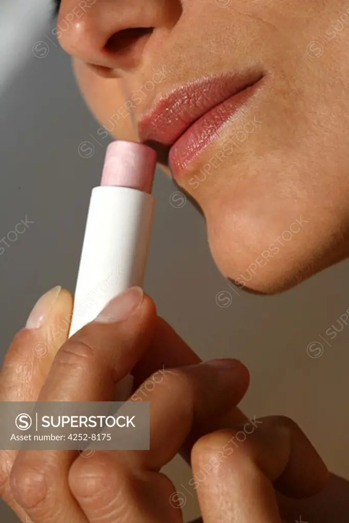 Woman and lipstick