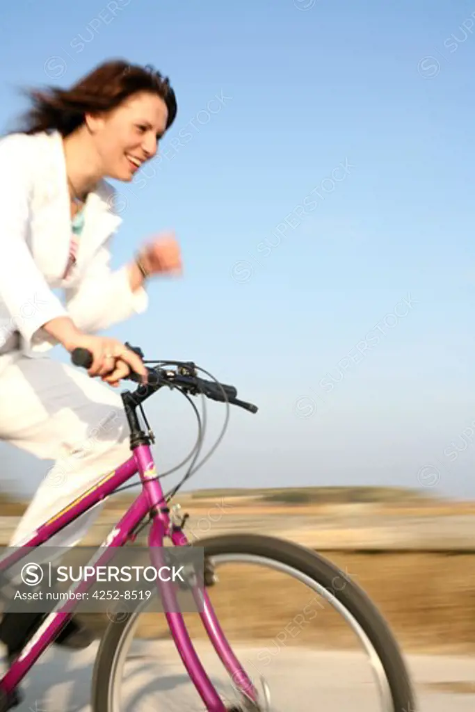 Woman bike