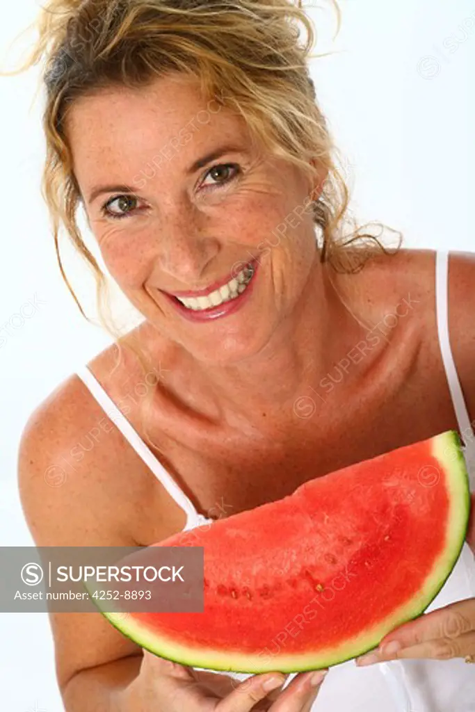 Woman watermelon