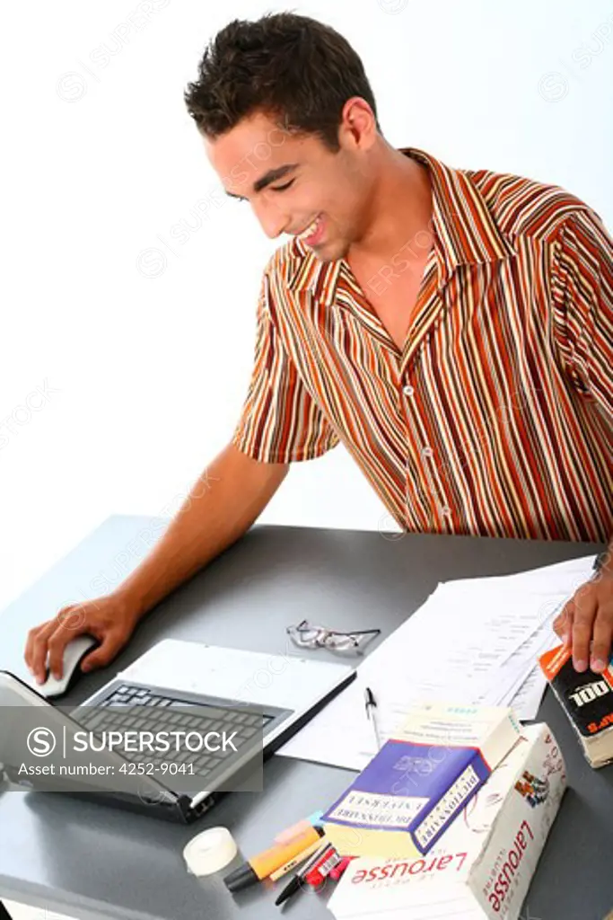 Student working
