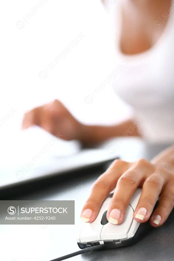 Woman hand mouse