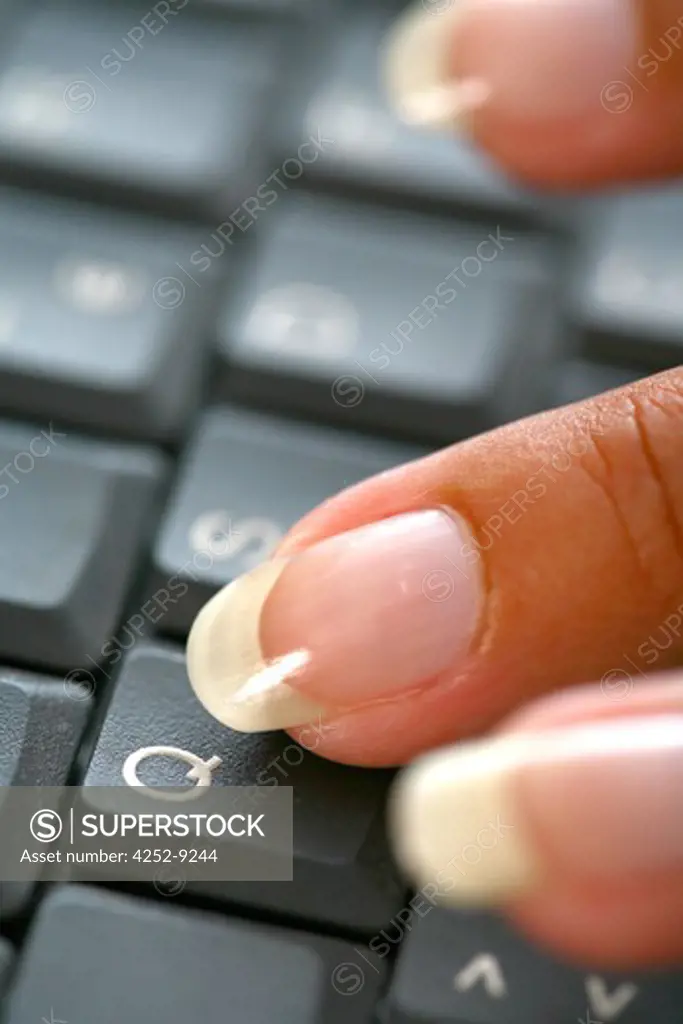 Woman hands keyboard