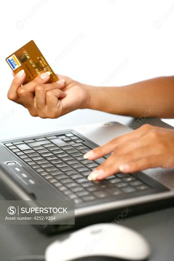 Woman e-buying