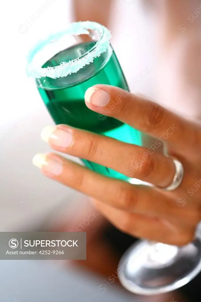 Woman hand cocktail