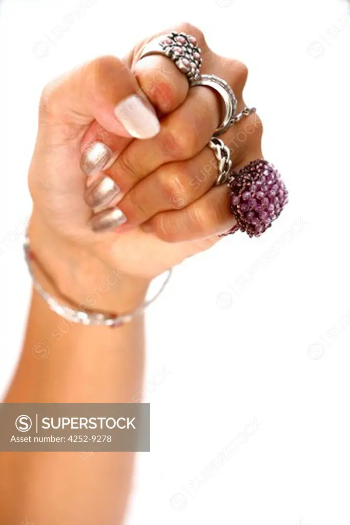 Woman fist jewels