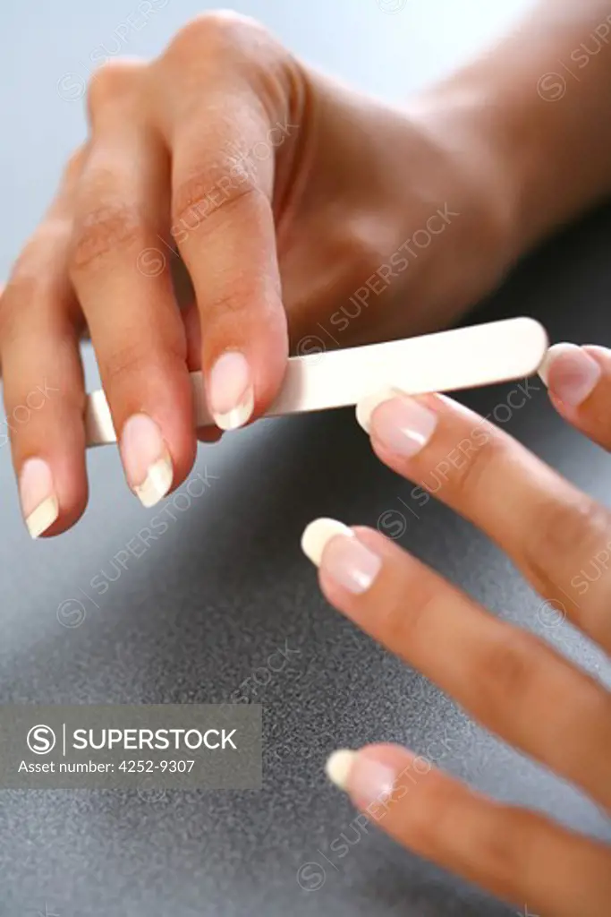 Woman nail file