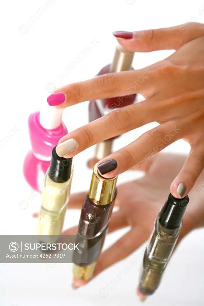 Woman nail polish