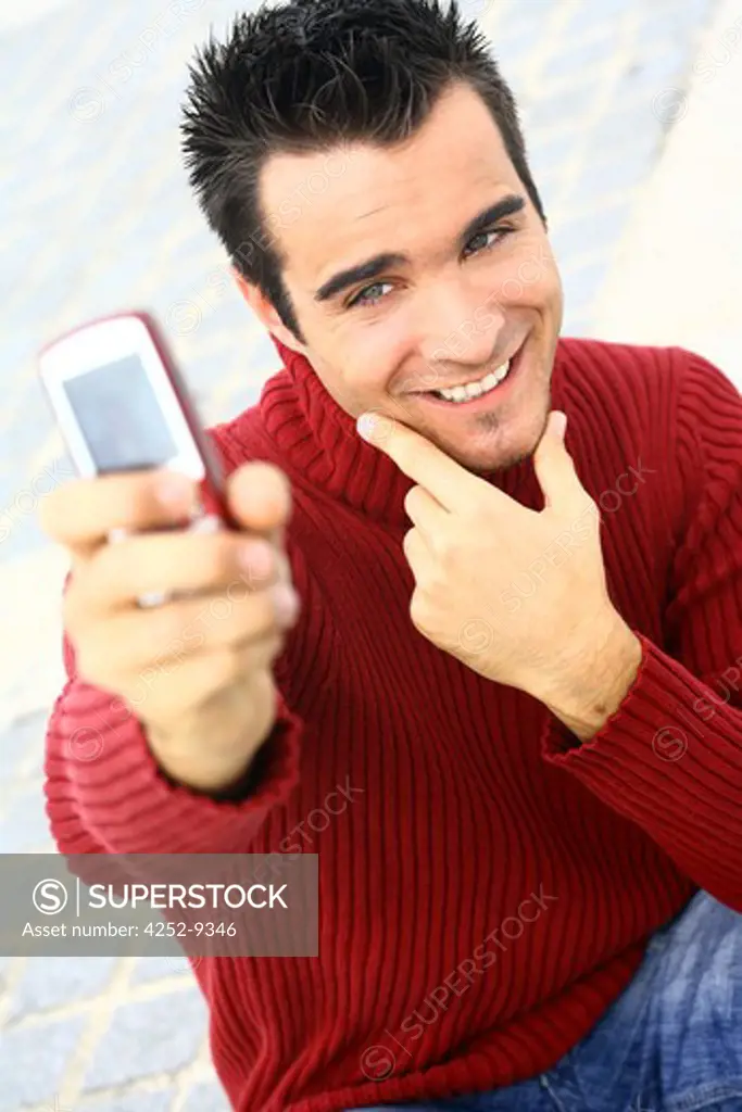Man mobile phone