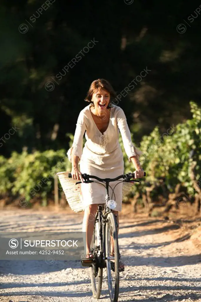 Woman bike