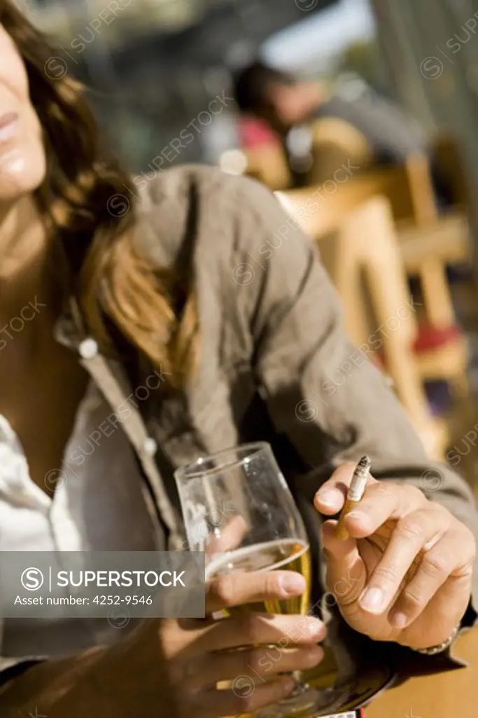 Woman pub tobacco