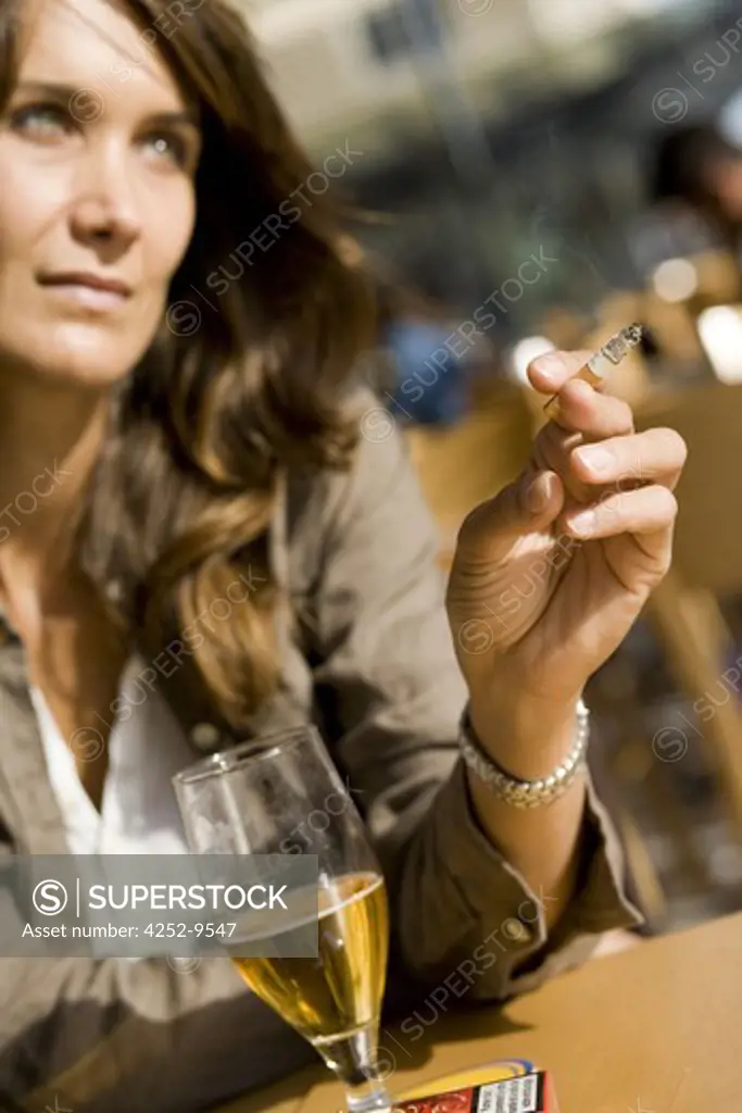 Woman pub tobacco