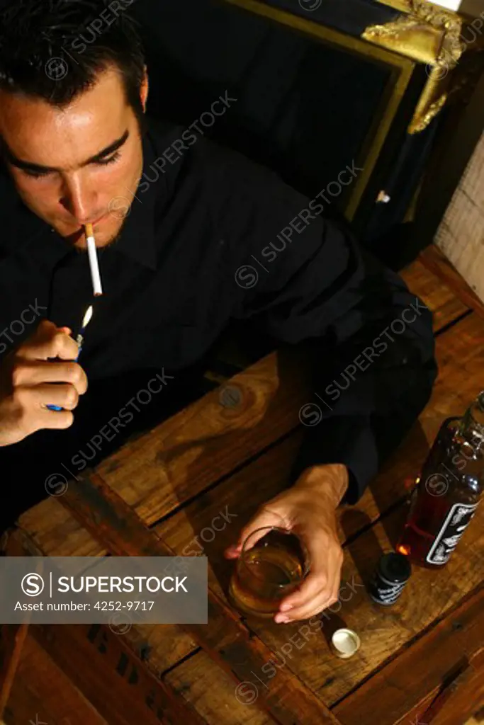 Man tobacco alcohol