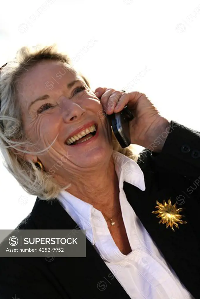 Senior woman phone