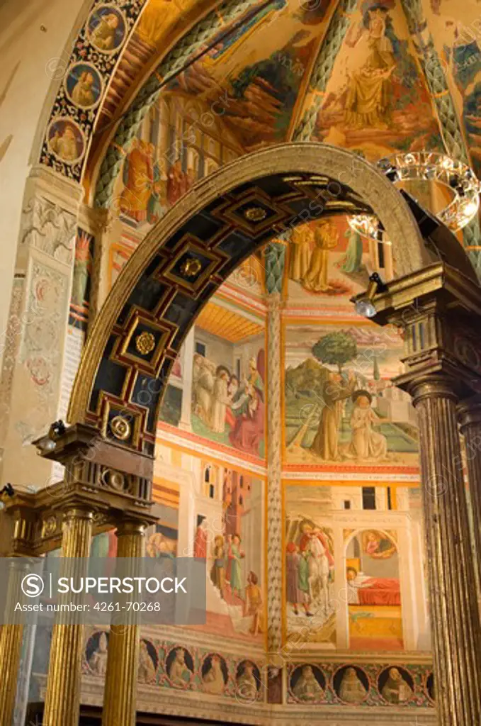 Benozzo Gozzoli frescoes, Museo San Francesco, Montefalco, Umbria, Italy, Europe