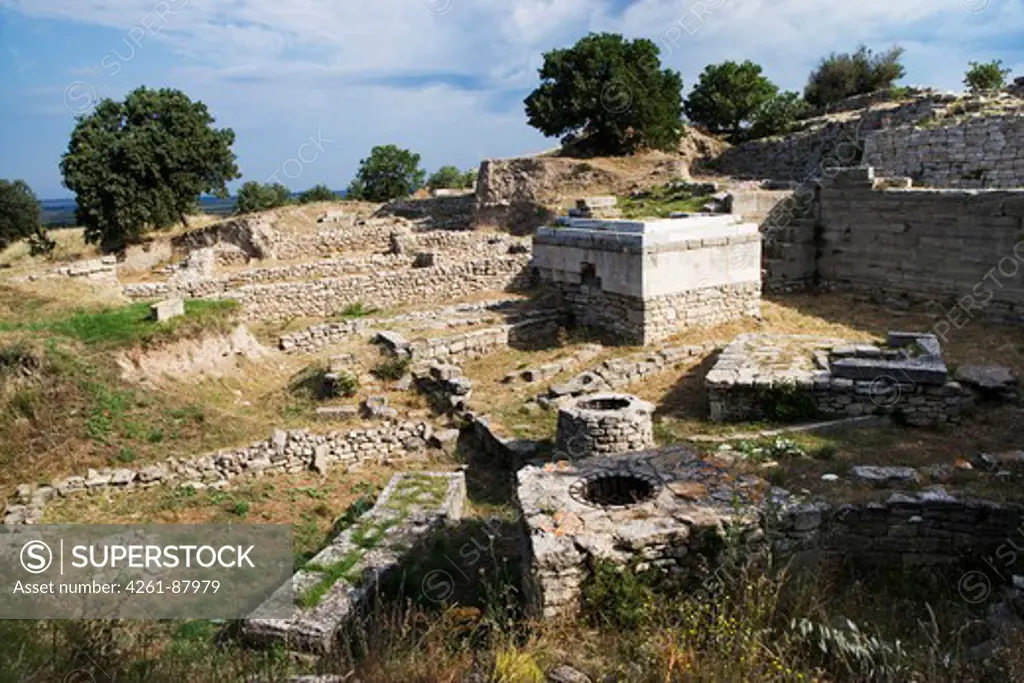 Archeological site of Troy, ruins of the ancient city of Troy, Turkey, Europe