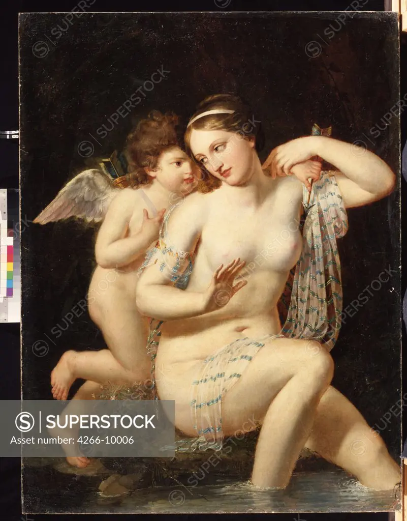 Aphrodite by Nicolas de Courteille, oil on canvas, 1792 Rococo, 1768-after 1830 Russia, Sevastopol, M. Kroshitsky Art Museum, 133x102