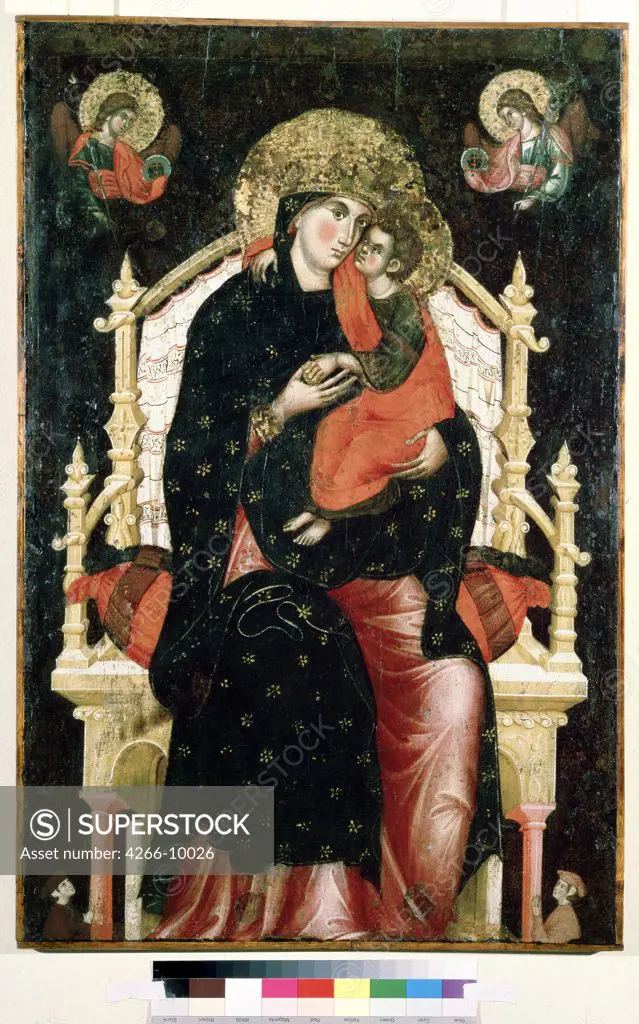 Virgin Mary and Child by Venetian master, Tempera on panel 1310-1315 Gothic, Russia, Moscow, State A. Pushkin Museum of Fine Arts, 99, 5x64, 3