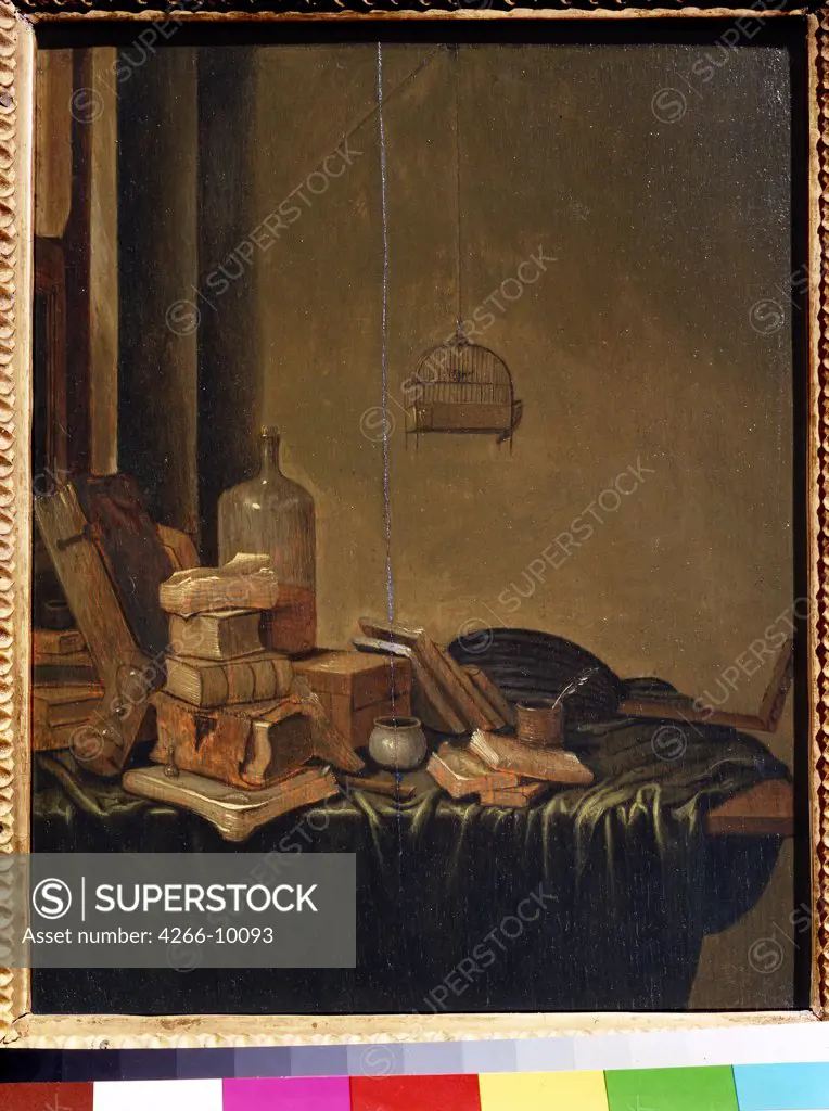 Still life by Gerrit van Vucht, oil on wood, 1600/20-circa1697, 17th century, Russia, Moscow, State Pushkin Museum of Fine Arts, 34x28