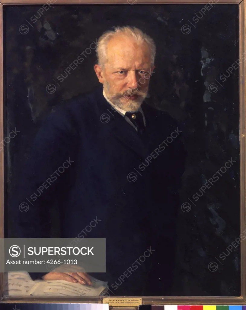 Portrait of Pyotr Tchaikovsky by Nikolai Dmitrievich Kuznetsov, oil on canvas, 1893, 1850-1929, Russia, Moscow, State Tretyakov Gallery, 96x74
