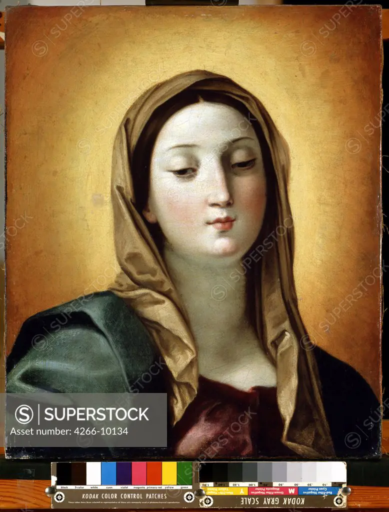 Portrait of Virgin Mary by Guido Reni, oil on canvas, 1575-1642, Lithuania, Kaunas, State M. Ciurlionis Art Museum, 53, 5x44, 2