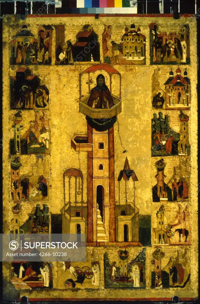 Russian icon, Tempera on panel, 16th century, Russia, Moscow, State Tretyakov Gallery,