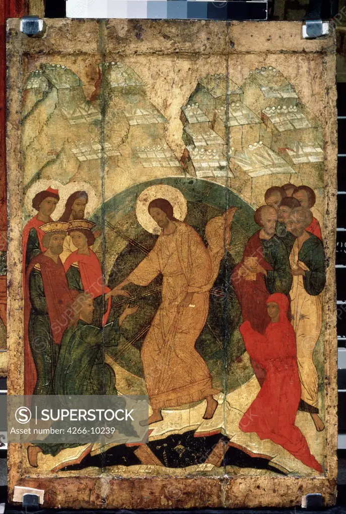 Russian icon, tempera on panel, 15th century, Russia, Moscow, State Tretyakov Gallery, 91x60