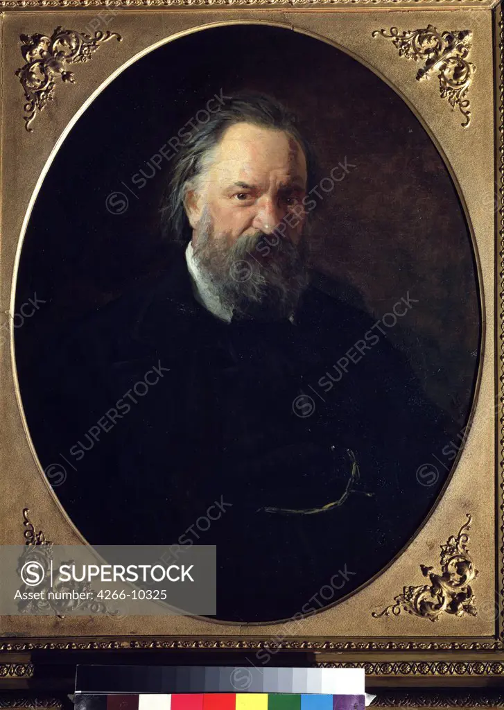 Portrait of Alexander Herzen by Nikolai Nikolayevich Ge, oil on canvas, 1867, 1831-1894, Moscow, Russia, State Tretyakov Gallery, 78, 8x62, 6