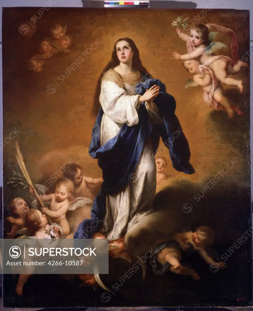 Assumption of Blessed Virgin by Bartolome Esteban Murillo, oil on canvas, 1645-1655, 1617-1682, Russia, St Petersburg, State Hermitage, 235x196