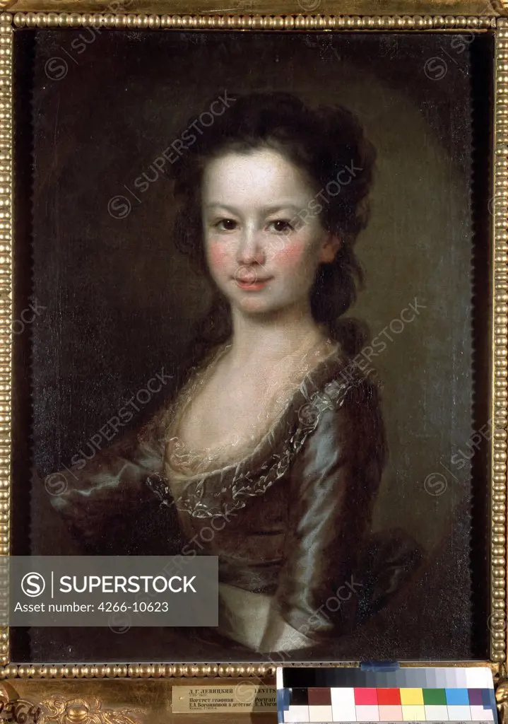 Portrait of countess Praskovya Vorontsova by Dmitri Grigorievich Levitsky, oil on canvas, 1780s, 1735-1822, Russia, St. Petersburg , State Russian Museum, 63x49, 5