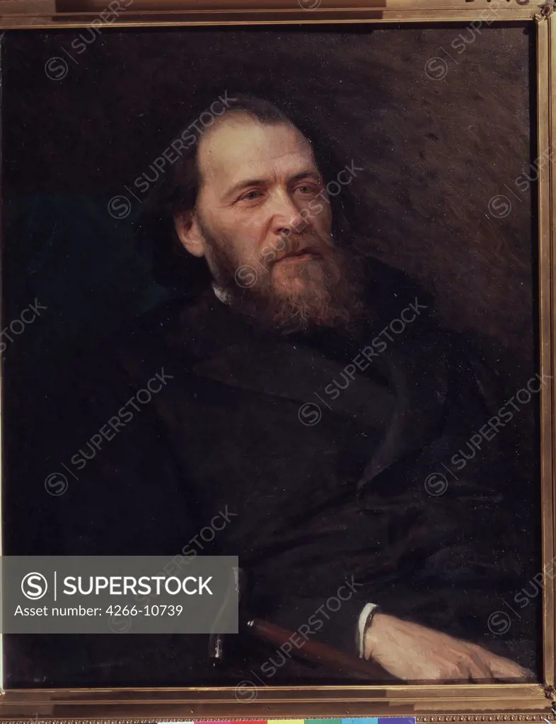 Yakov Polonsky by Ivan Nikolayevich Kramskoi, Oil on canvas, 1875, 1837-1887, Russia, Moscow, State Tretyakov Gallery, 73, 8x59, 2