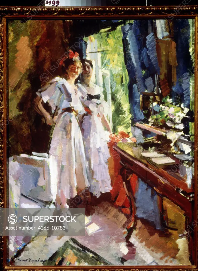 Young women by Konstantin Alexeyevich Korovin, oil on canvas , 1916, 1861-1939, Russia, Moscow , State Tretyakov Gallery, 87, 5x67