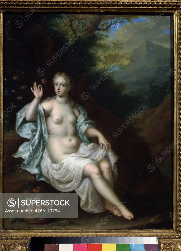 Goddess by Pieter Borm , oil on wood , 17th century, 1650-1682, Russia, Moscow, Museum of Private Collections in A. Pushkin Museum of Fine Arts, 35x28