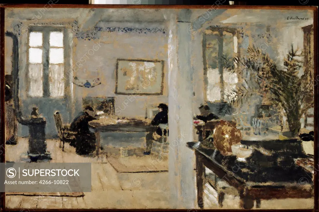 Vuillard, Edouard (1868-1940) State Hermitage, St. Petersburg 1899 52x79 Oil on cardboard Postimpressionism France 