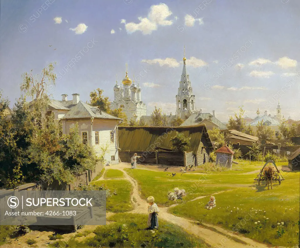 Summer time by Vasili Dmitrievich Polenov, Oil on canvas, 1878, 1844-1927, Russia, Moscow, State Tretyakov Gallery, 64, 5x80, 1
