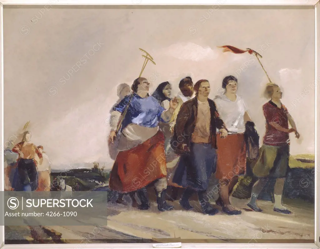 Gaponenko, Taras Gurievich (1906-1993) State Tretyakov Gallery, Moscow 1933 100x130 Oil on canvas Soviet Art Russia 